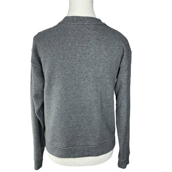 Mother Women's Charcoal Gray The Tie Up Easy Wash Activewear‎ Sweatshirt S/C39 - Picture 4 of 16